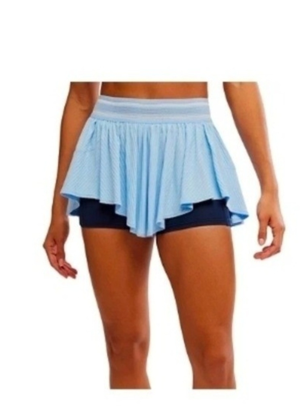 FP Movement by Free People Light Blue & Navy Layered Active Skort - Picture 2 of 5